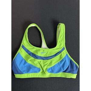 Nike dry fit sports bra medium blue, and green